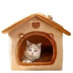 Cozy Pet House for Cats & Small Dogs - Warm, Washable & Removable Design 