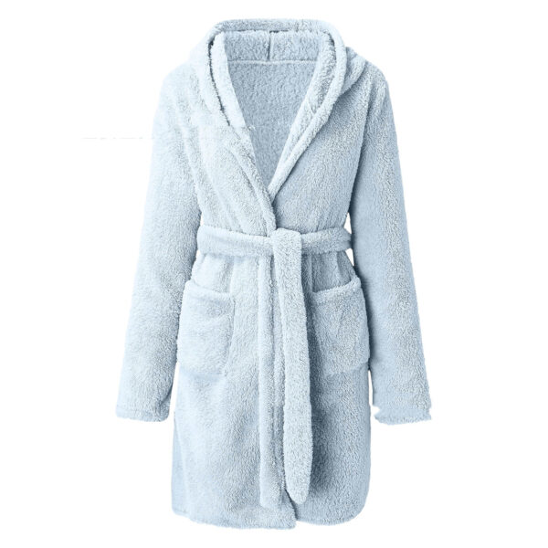 Cozy Coral Velvet Nightdress for Women – Funny Duck Print Warm Pajamas - Image 8