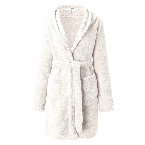 Cozy Coral Velvet Nightdress for Women – Funny Duck Print Warm Pajamas - Image 2
