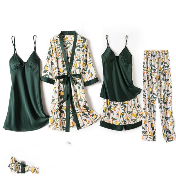 Women's Floral Satin Kimono Robe – Lightweight Sleepwear & Homewear - Image 5