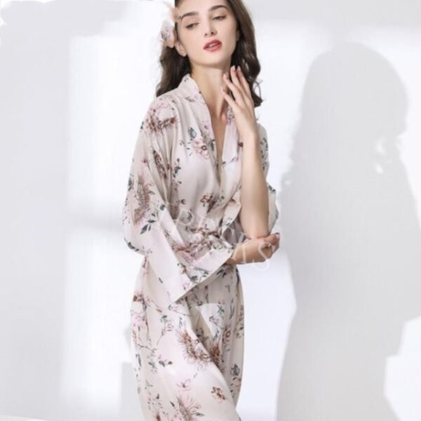 Women's Lightweight Cotton-Silk Robe – Spring Sleepwear - Image 5