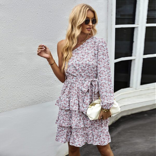 Elegant Off-Shoulder Floral Dress for Women - Image 3