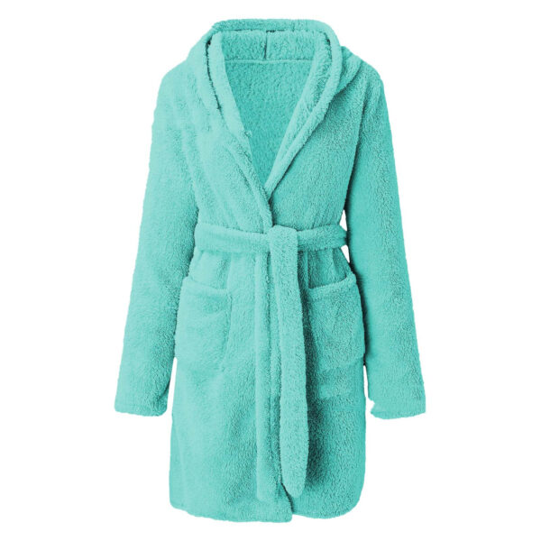 Cozy Coral Velvet Nightdress for Women – Funny Duck Print Warm Pajamas - Image 9