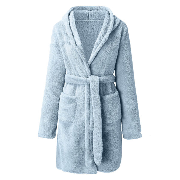 Cozy Coral Velvet Nightdress for Women – Funny Duck Print Warm Pajamas - Image 10