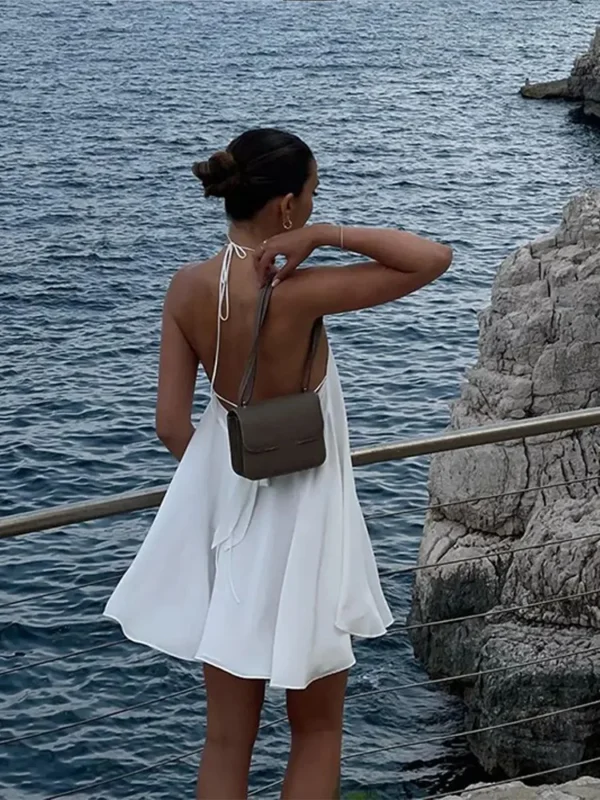 Tiered Halter Mini Dress - Image 4